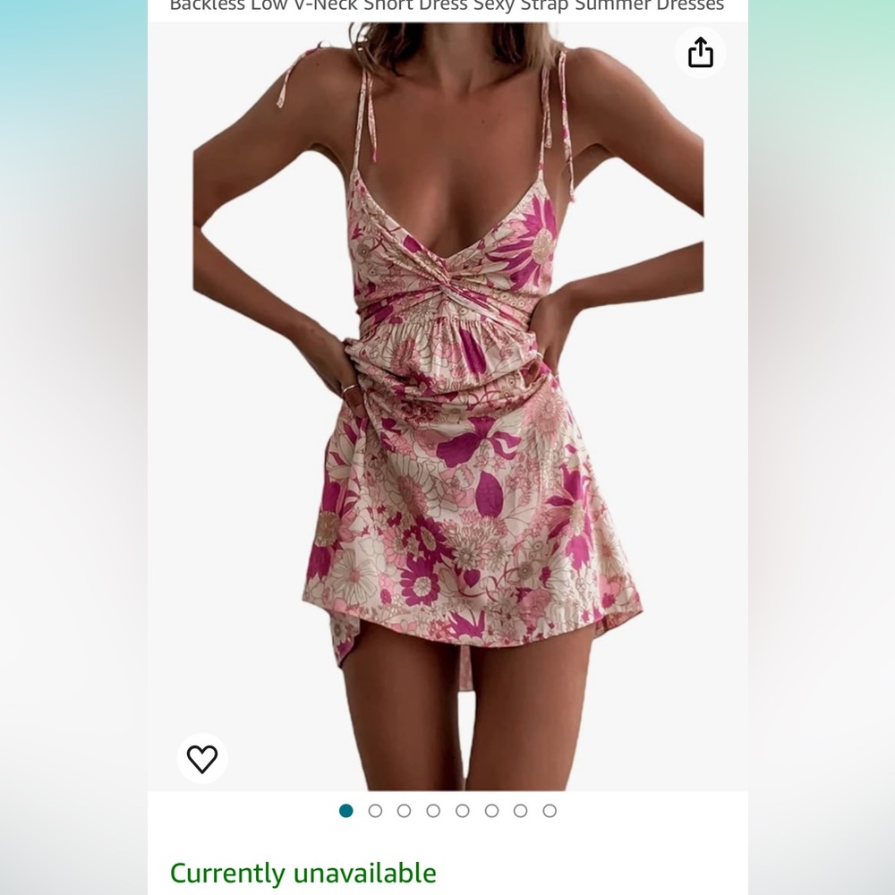 AMAZON boho floral mini dress